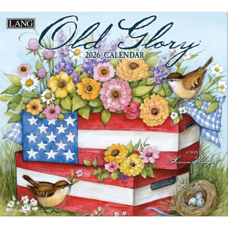 Old Glory 2025 Calendar  Printable