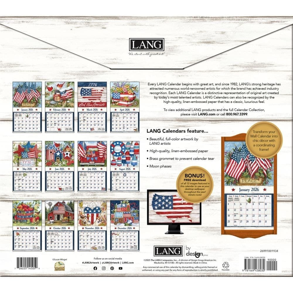 Old Glory Kalender 2026 throughout Old Glory 2025 Calendar Printable