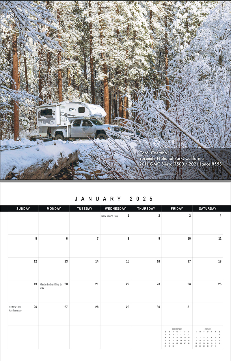 On Sale Now: 2025 Truck Camper Magazine Calendar - Truck Camper with RV There Yet 2025 Calendar Printable