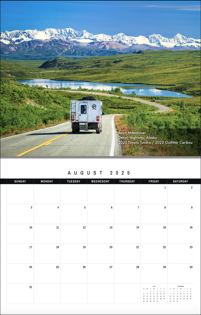 On Sale Now: 2025 Truck Camper Magazine Calendar - Truck Camper with Tundra 2025 Calendar Printable