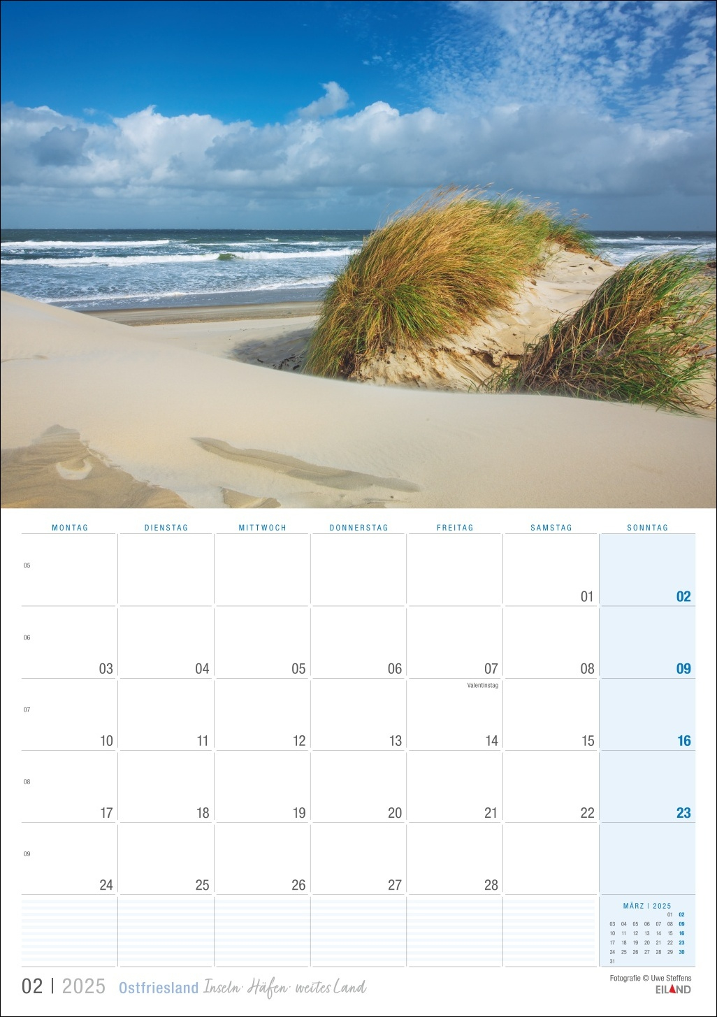 Ostfriesland 2025 - Eiland Verlag Sylt within Beaches Panoramic 2025 Calendar Printable