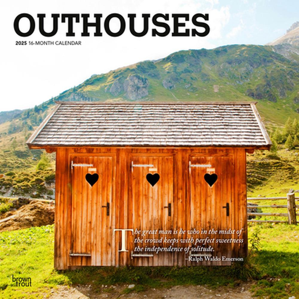 Outhouses 2025 12 X 24 Inch Monthly Square Wall Calendar Plastic in Outhouses 2025 Calendar Printable