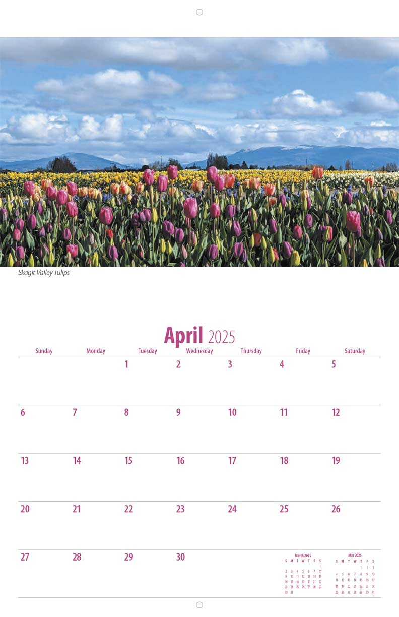 Pacific Northwest 2025 Calendar - Yearbox Calendars regarding Pacific Northwest 2025 Calendar Printable
