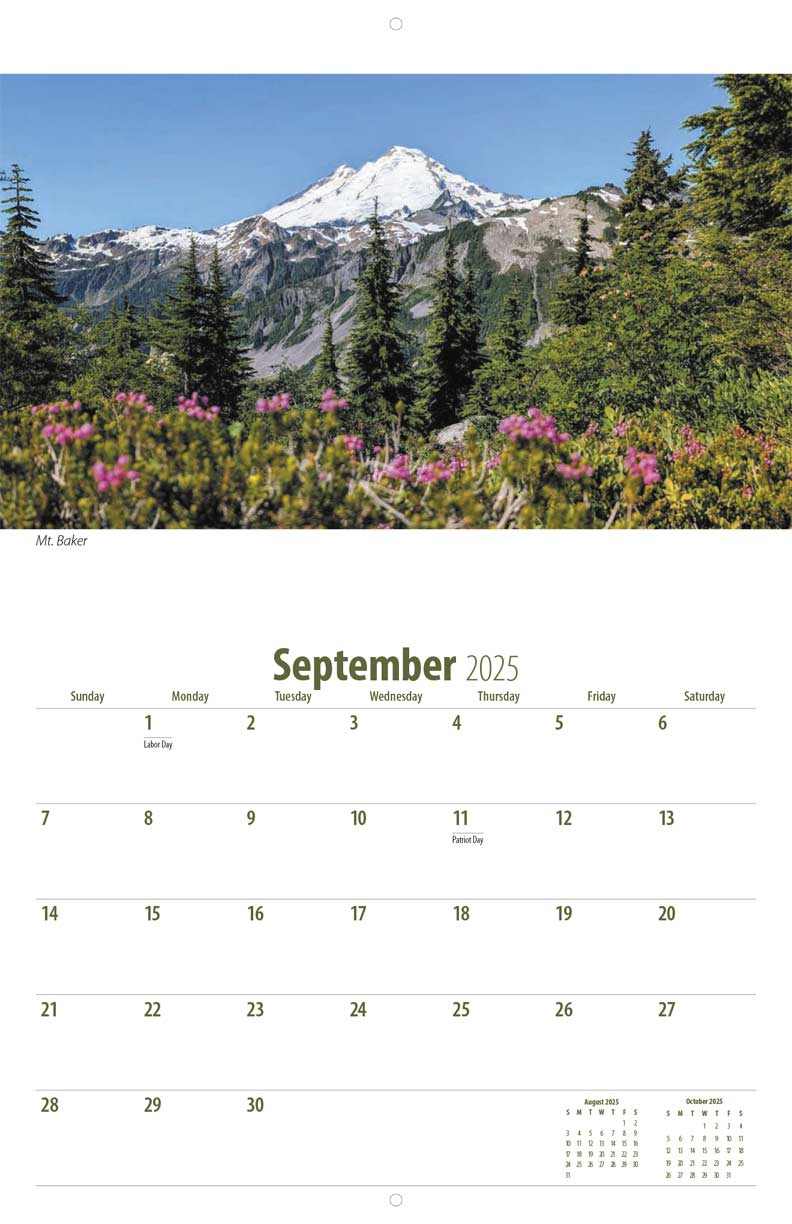 Pacific Northwest 2025 Calendar - Yearbox Calendars within Pacific Northwest Photo 2025 Calendar Printable