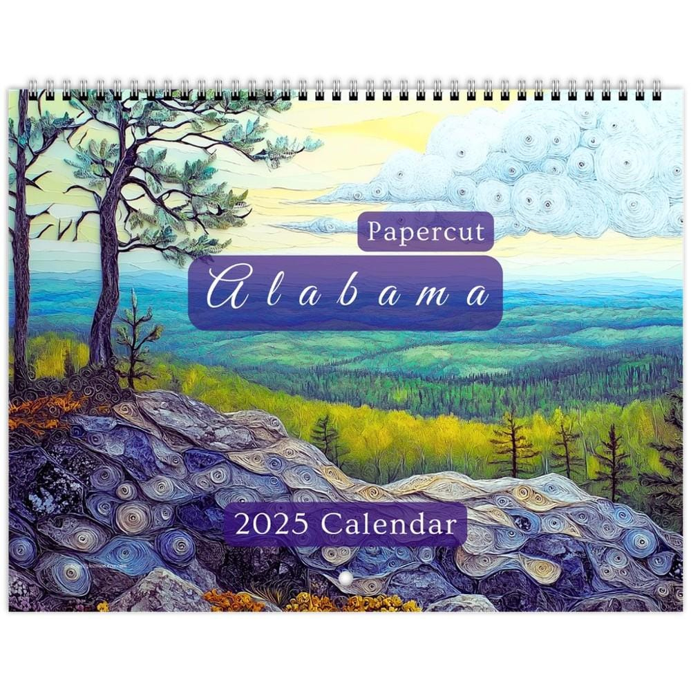 Papercut Alabama - 2D - 2025 Wall Calendar (11&amp;quot; X 8.5&amp;quot;) - Etsy regarding Sweet Home Alabama Places 2025 Calendar Printable