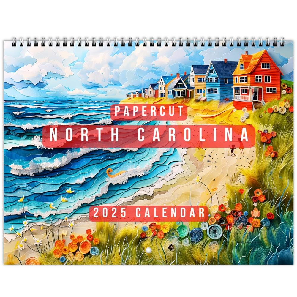 Papercut North Carolina - 2D - 2025 Wall Calendar (11&amp;quot; X 8.5&amp;quot;) - Etsy within North Carolina Nature 2025 Calendar Printable