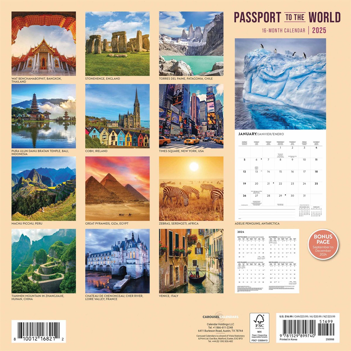Passport To The World Calendar 2025 inside Passport To The World 2025 Calendar Printable