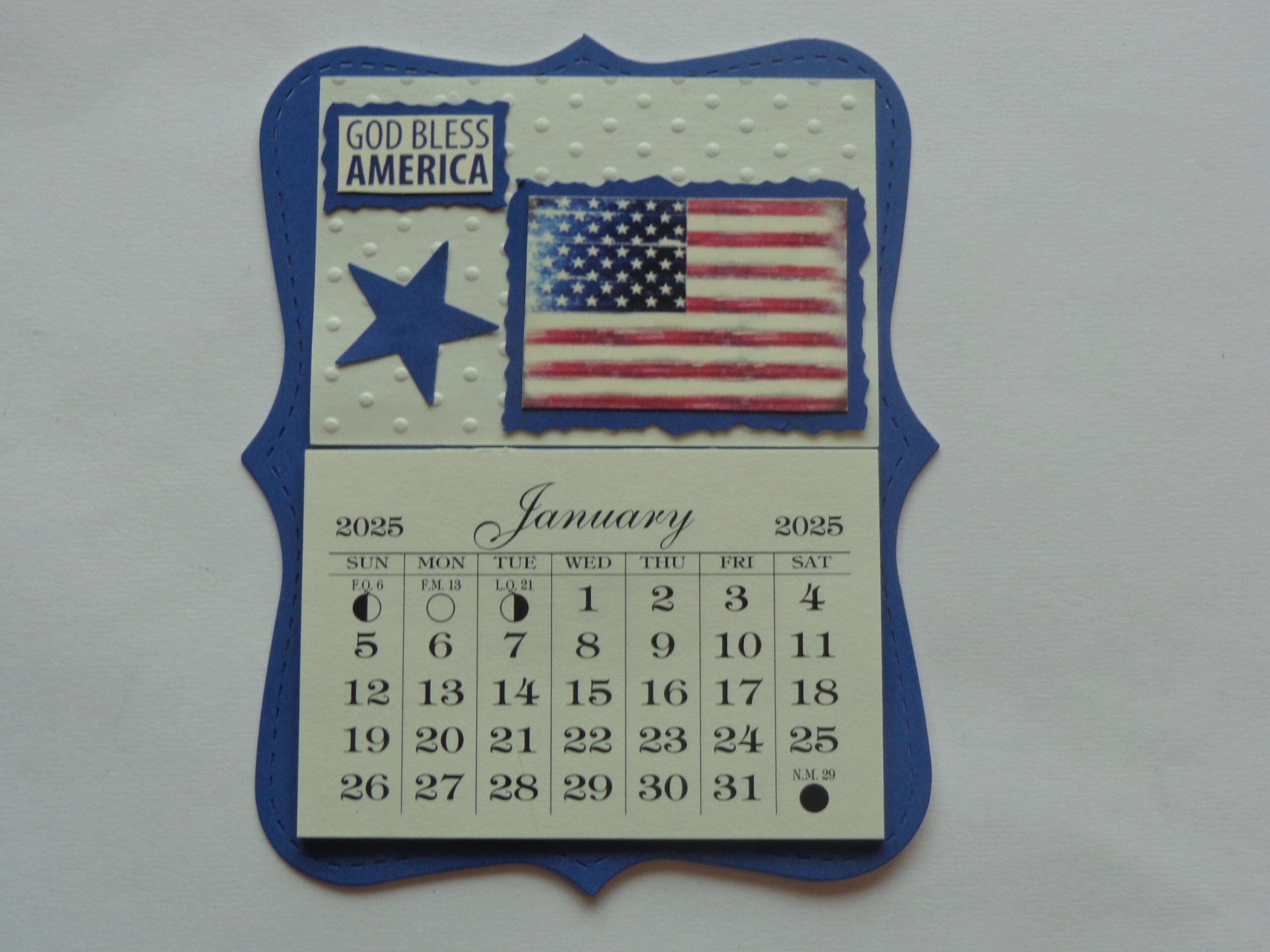 Patriotic, Usa Flag, God Bless America, Star, 2025 Mini Magnetic pertaining to God Bless America 2025 Calendar Printable