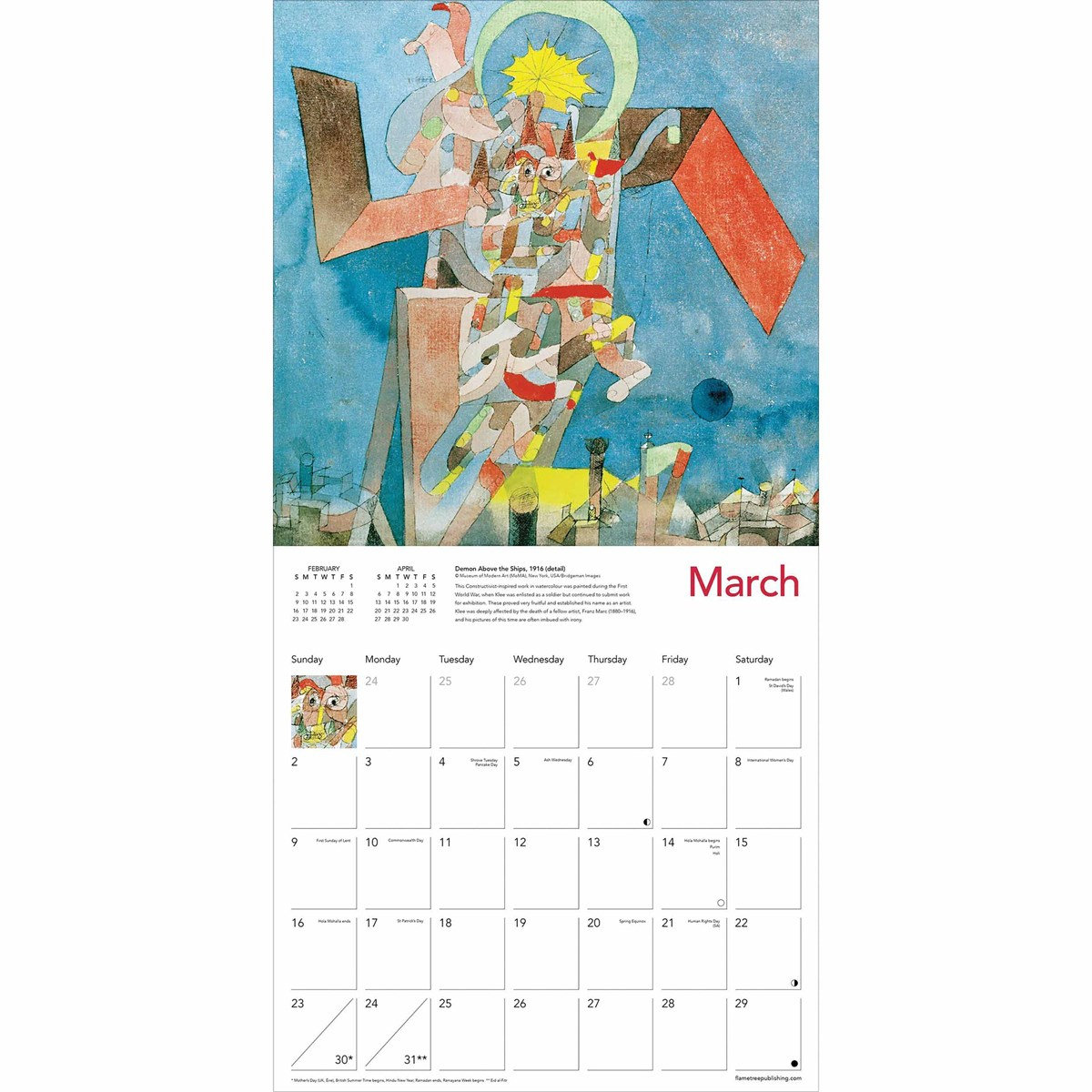 Paul Klee Calendar 2025 within Klee 2025 Easel Calendar Printable