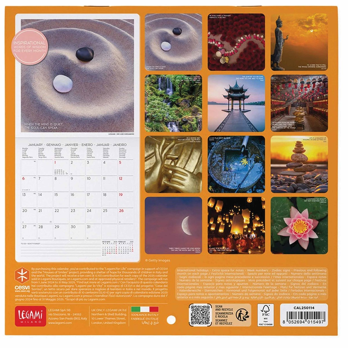 Peace Of Mind Mini Calendar 2025 within Peace And Tranquility 2025 Calendar Printable