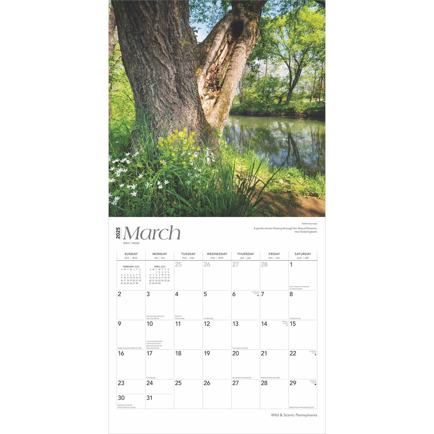 Pennsylvania Wild &amp;amp; Scenic | 2025 12 X 24 Inch Monthly Square Wall Calendar | Plastic-Free | Browntrout | Usa United States Of America Northeast State with regard to Pennsylvania Wild And Scenic 2025 Calendar Printable
