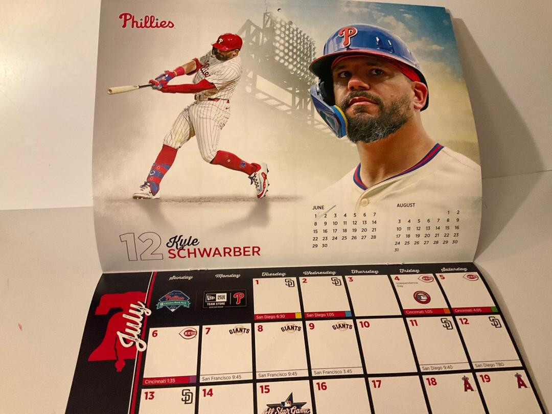 Phillies 2025 Team Calendar &amp;amp; Schedule Magnet Phanatic Or &amp;quot;P&amp;quot; Mini Fathead Sga pertaining to Mlb Bryce Harper 2025 Calendar Printable