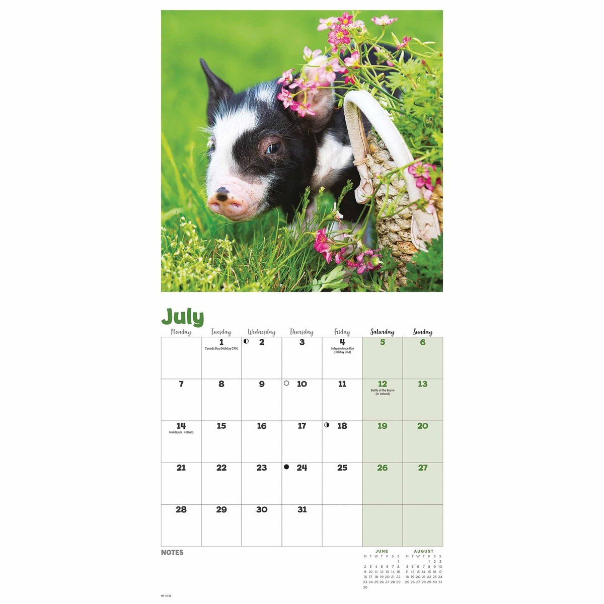 Piglets Mini Calendar 2025 inside Piglets 2025 Calendar Printable