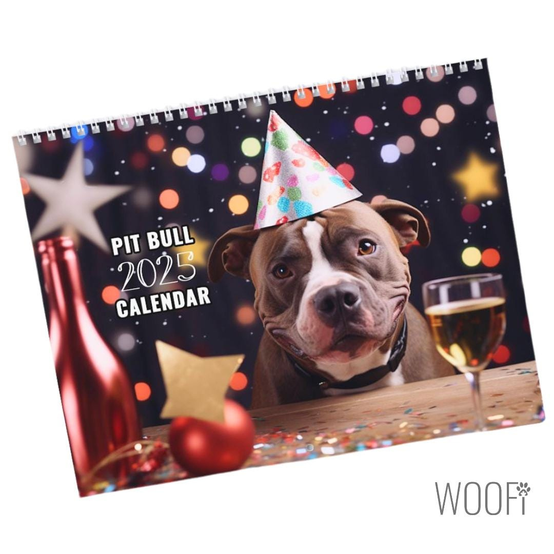 Pitbull Kalender 2025, Wandkalender Geschenk, 12-Monatiger Hängender Wandkalender, Pitbull-Tischkalender 2025, Hundeliebhaber, Unterstützung with Just American Pit Bulls 2025 Calendar Printable