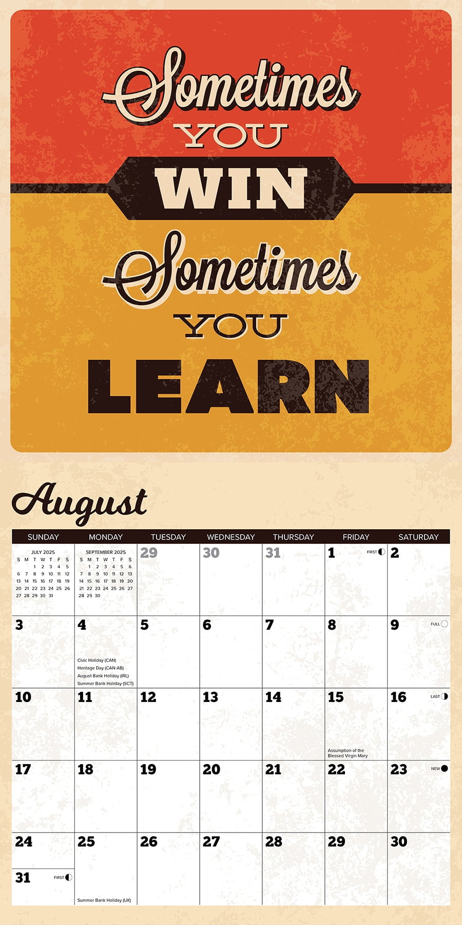 Positive Affirmations 2025 Wall Calendar - Walmart with Wise Quacking 2025 Calendar Printable