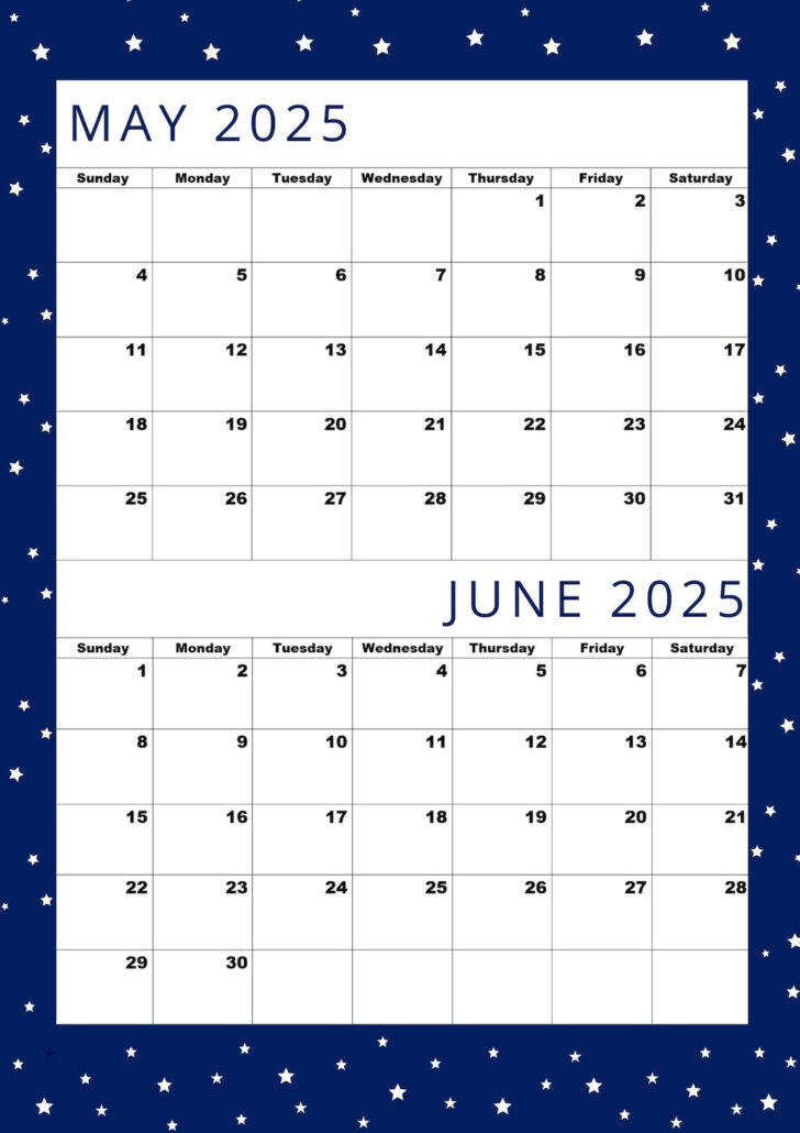 May June Calendar 2025