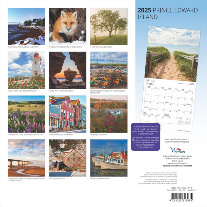Prince Edward Island 2025 Calendar Printable