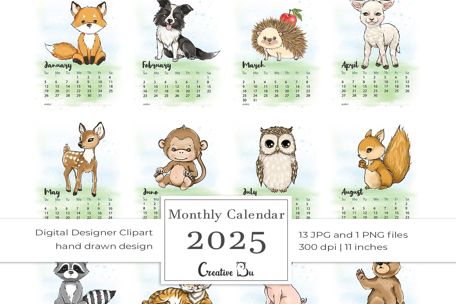 Printable Calendar 2025 Monthly Pages Desk Planner Calendar throughout Wildlife 2025 Calendar Printable