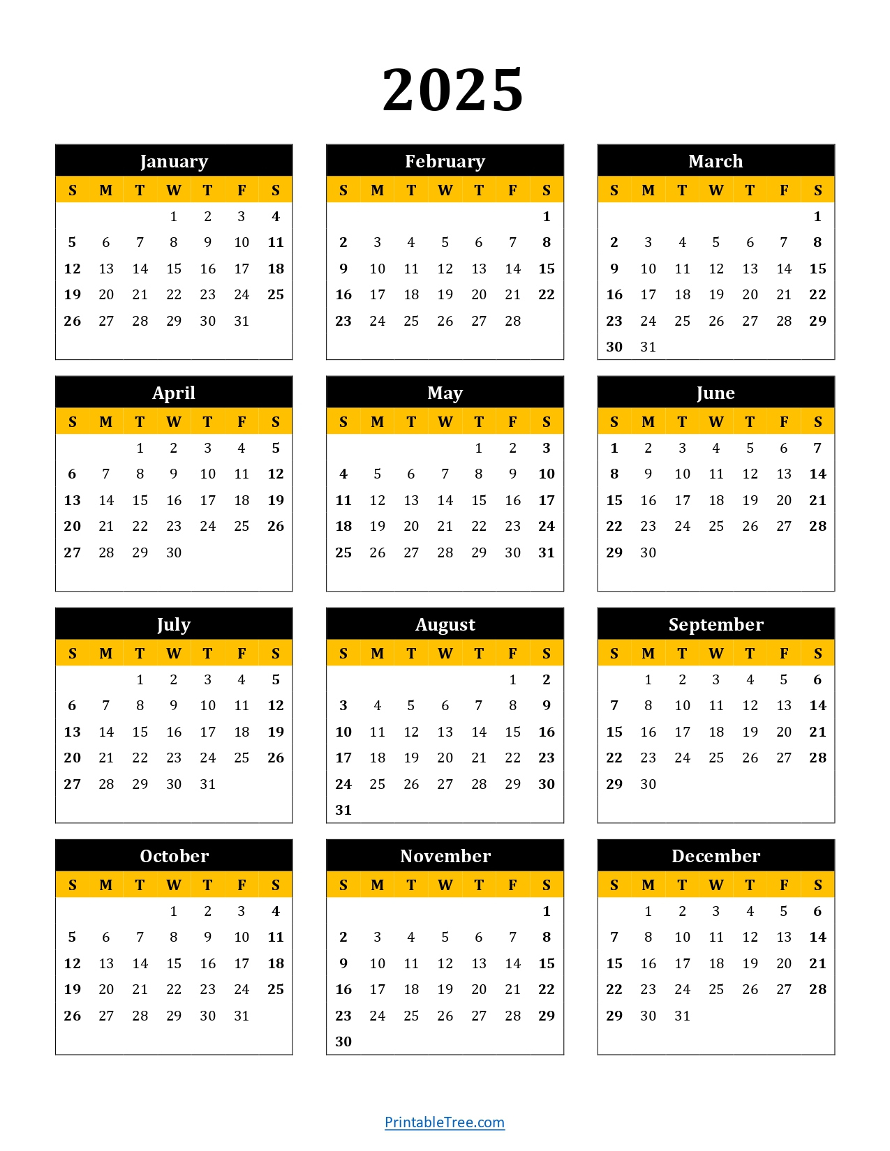 Printable Calendar 2025 One Page With Holidays (Single Page) 2025 with Everyday Calm 2025 Calendar Printable