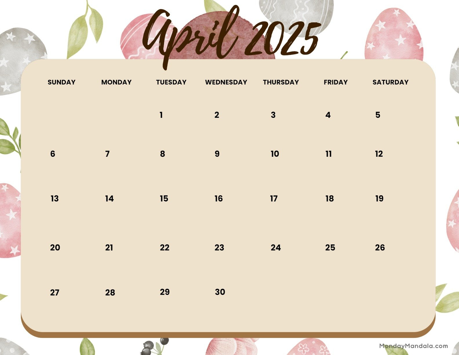 Printable Calendars For 2025 &amp;amp; 2026 (Free Pdfs) inside Garden View 2025 Calendar Printable