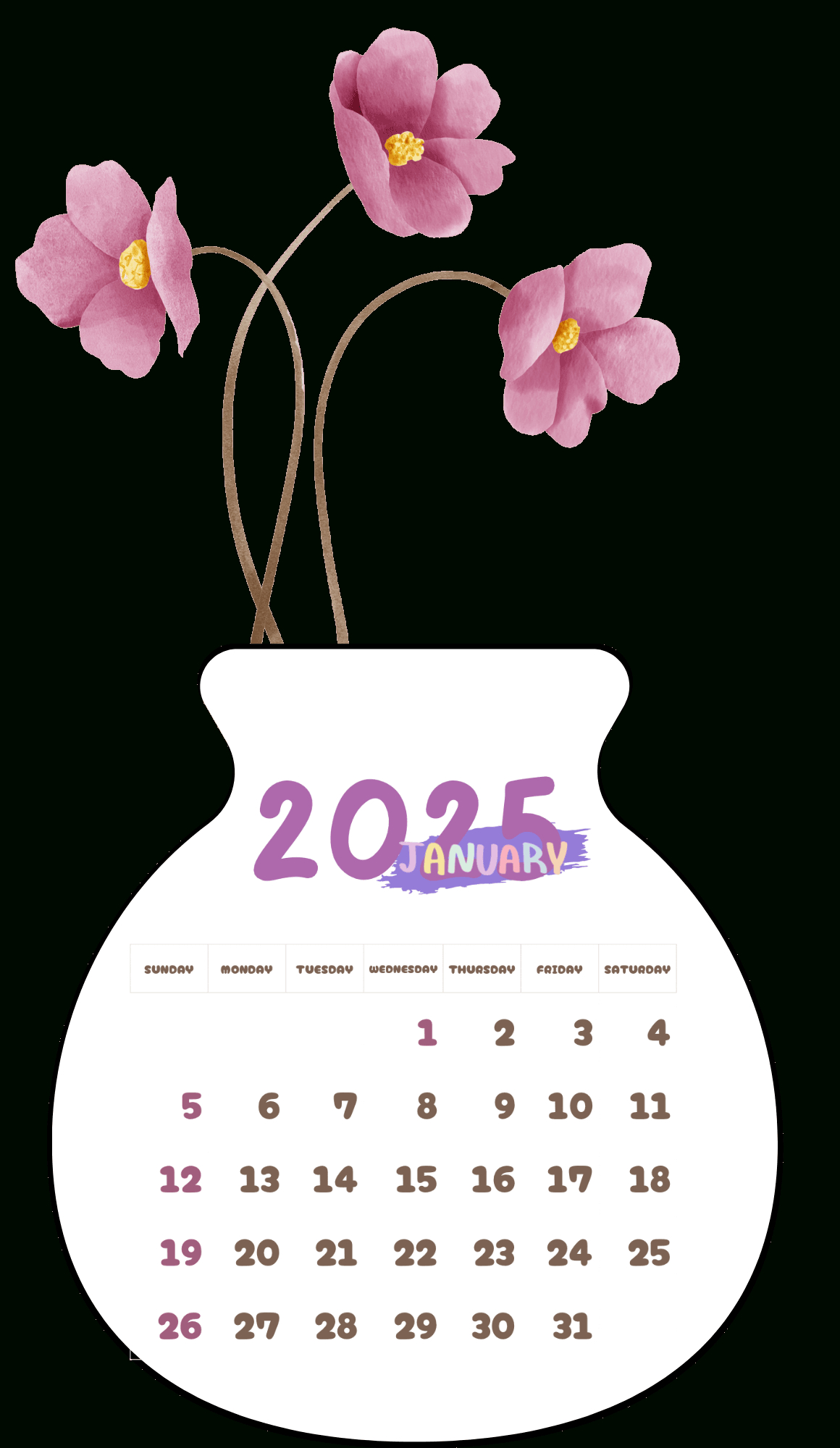 Printable Desk Calendar 2025 Blooming Flowerslovelylotxi with Flowers 2025 Easel Calendar Printable