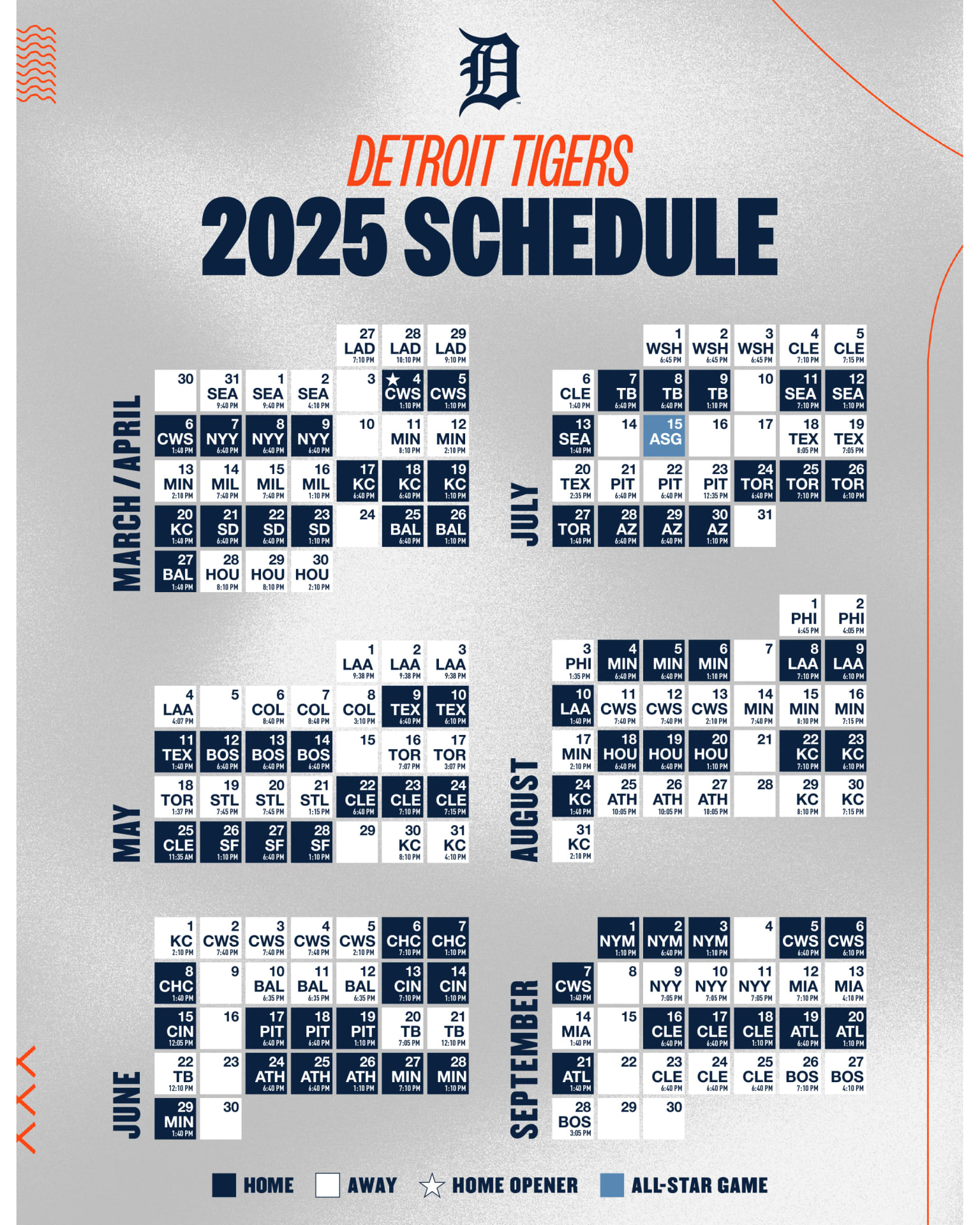 Printable Schedule | Detroit Tigers inside Tigers 2025 Calendar Printable