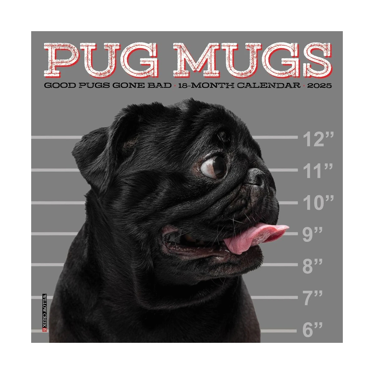 Pug Mugs 2025 Mini Wall Calendar | Baxterboo within Pug Mugs 2025 Calendar Printable