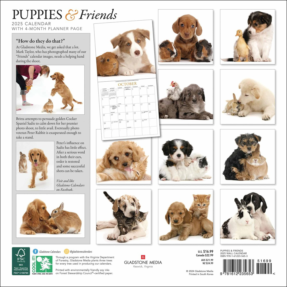 Puppies &amp;amp; Friends Calendar 2025 with Puppies and Friends 2025 Calendar Printable