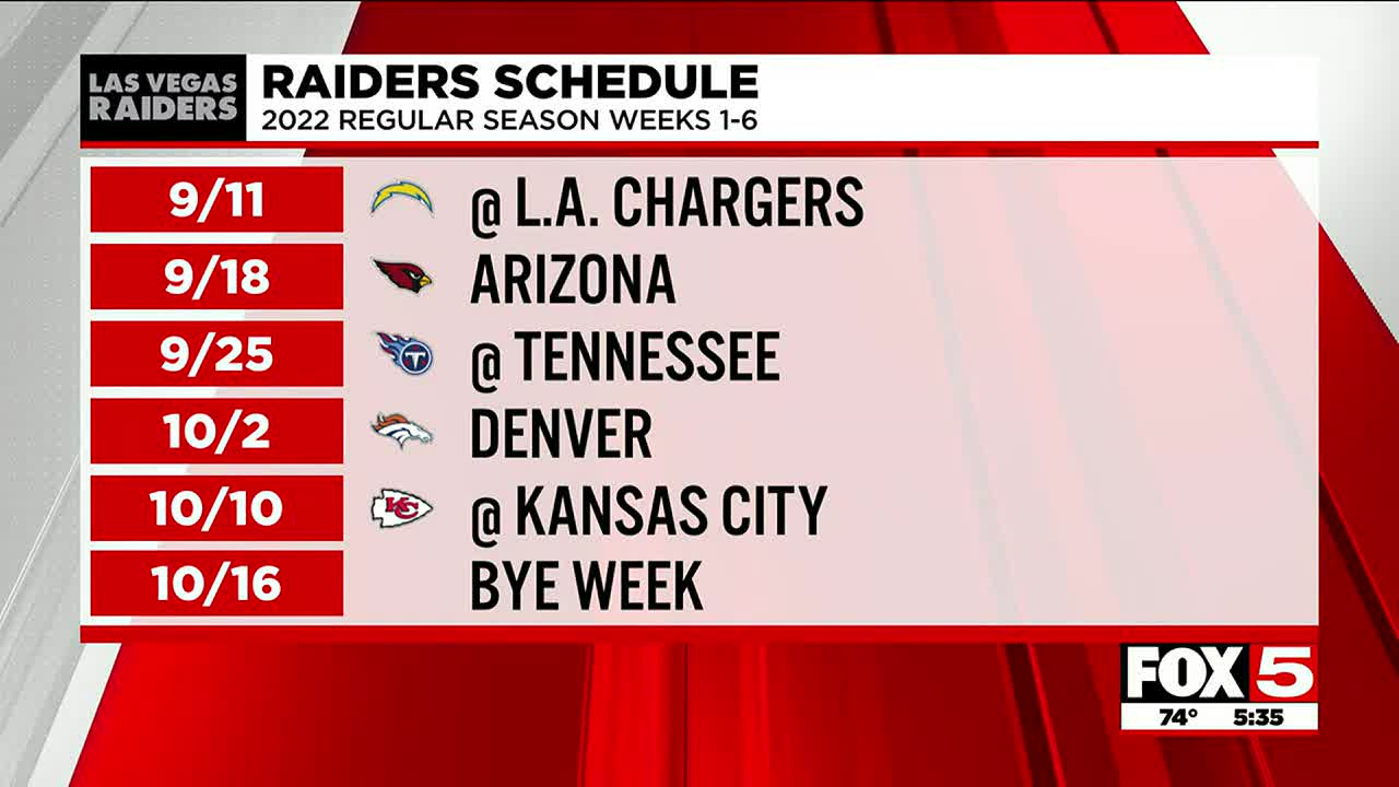 Raiders Release 2022 Regular Season Schedule with NFL Las Vegas Raiders 2025 Calendar Printable