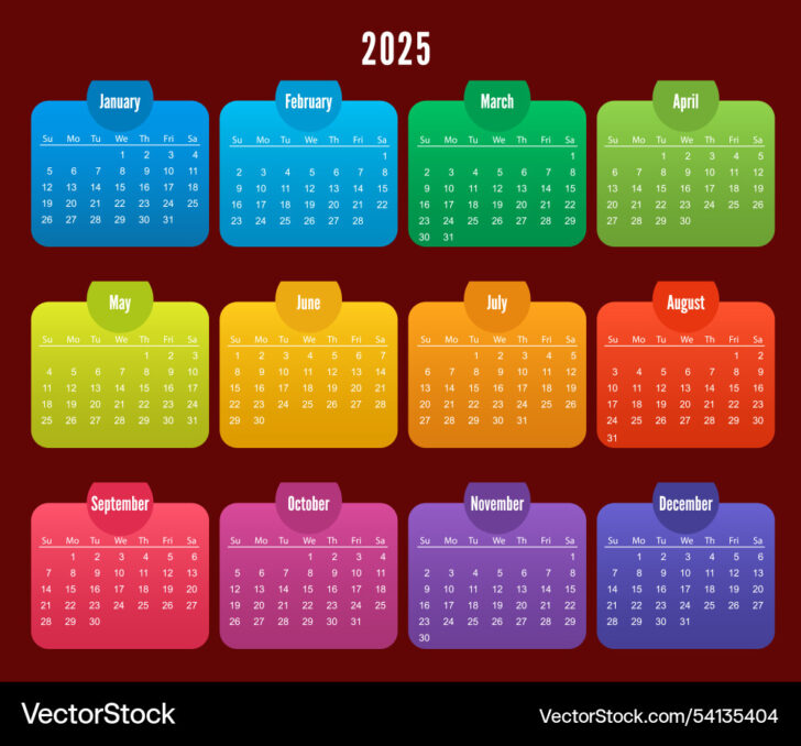 Rainbow Brite 2025 Calendar Printable