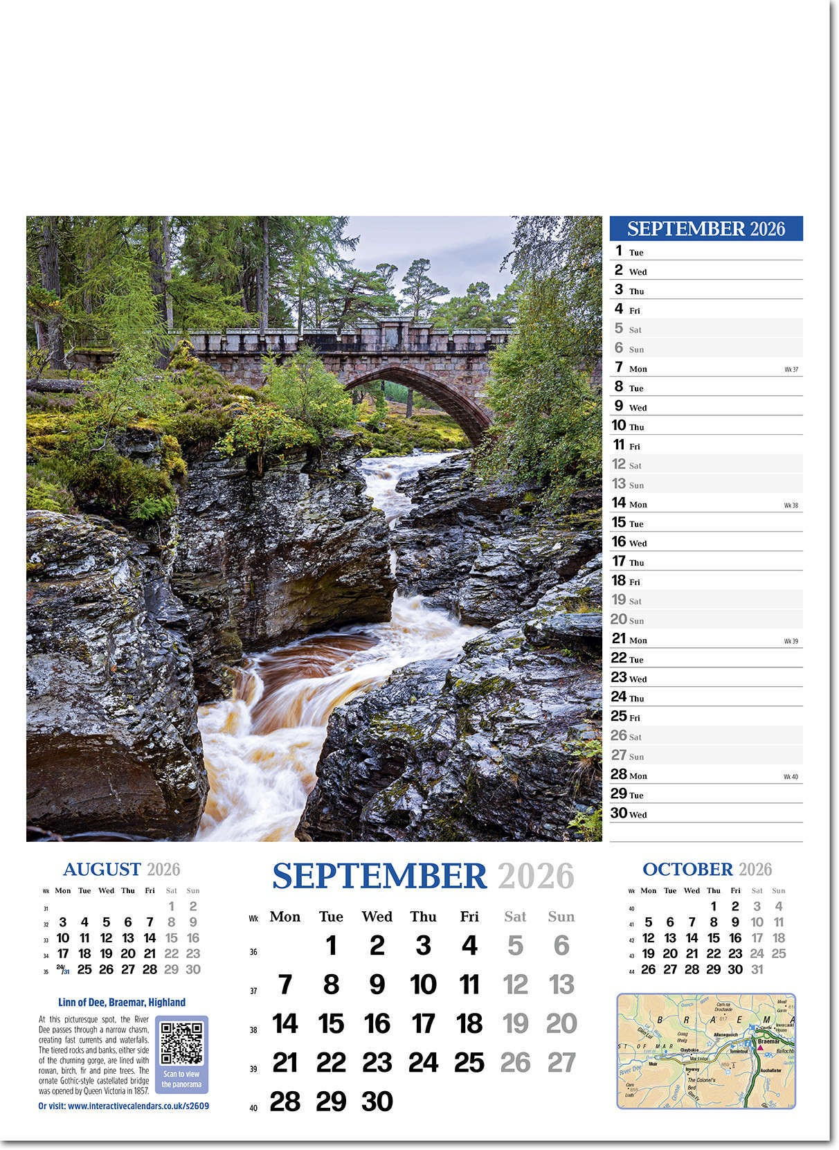 Reeve Calendars | C16 regarding Scotland Panorama 2025 Calendar Printable