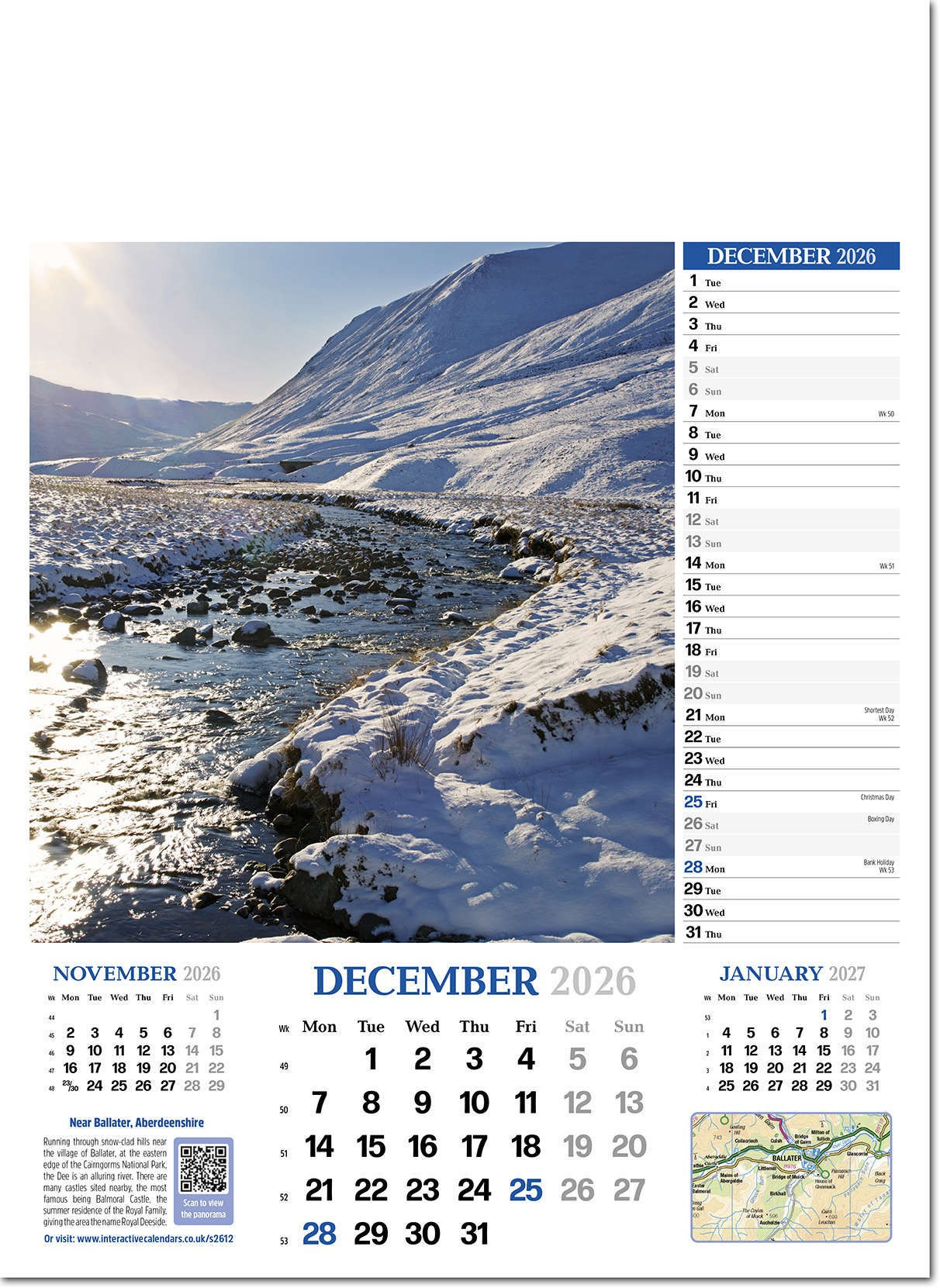 Reeve Calendars | C16 throughout Scotland Panorama 2025 Calendar Printable
