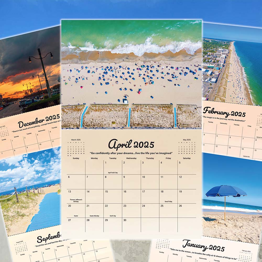 Rehoboth Beach 2025 Wall Calendar - 12 Beautiful Scenes Across intended for Delaware 2025 Calendar Printable