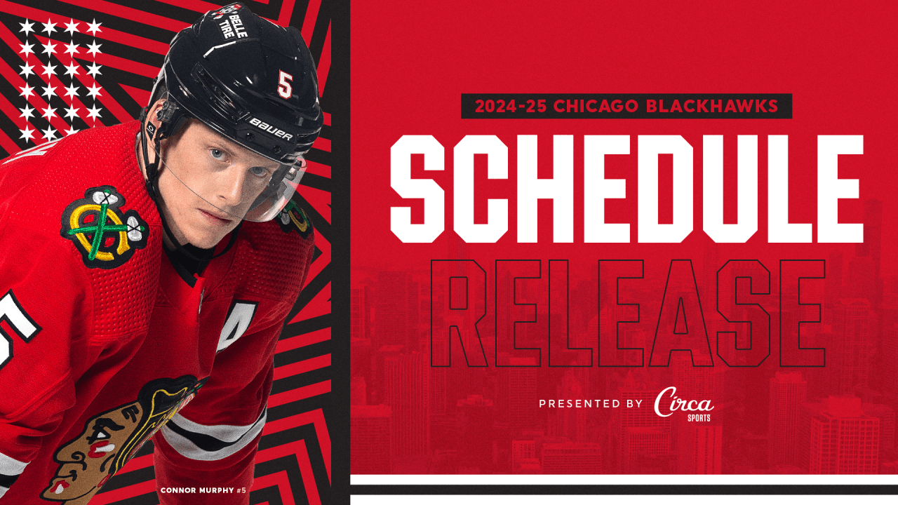 Release: Blackhawks Announce 2024-25 Season Schedule | Chicago throughout Nhl Chicago Blackhawks 2025 Calendar Printable