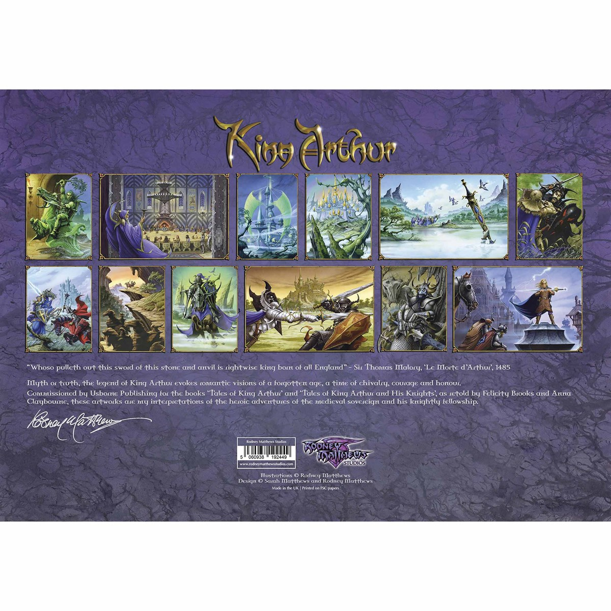Rodney Matthews, King Arthur A3 Calendar 2025 in Arthur 2025 Calendar Printable