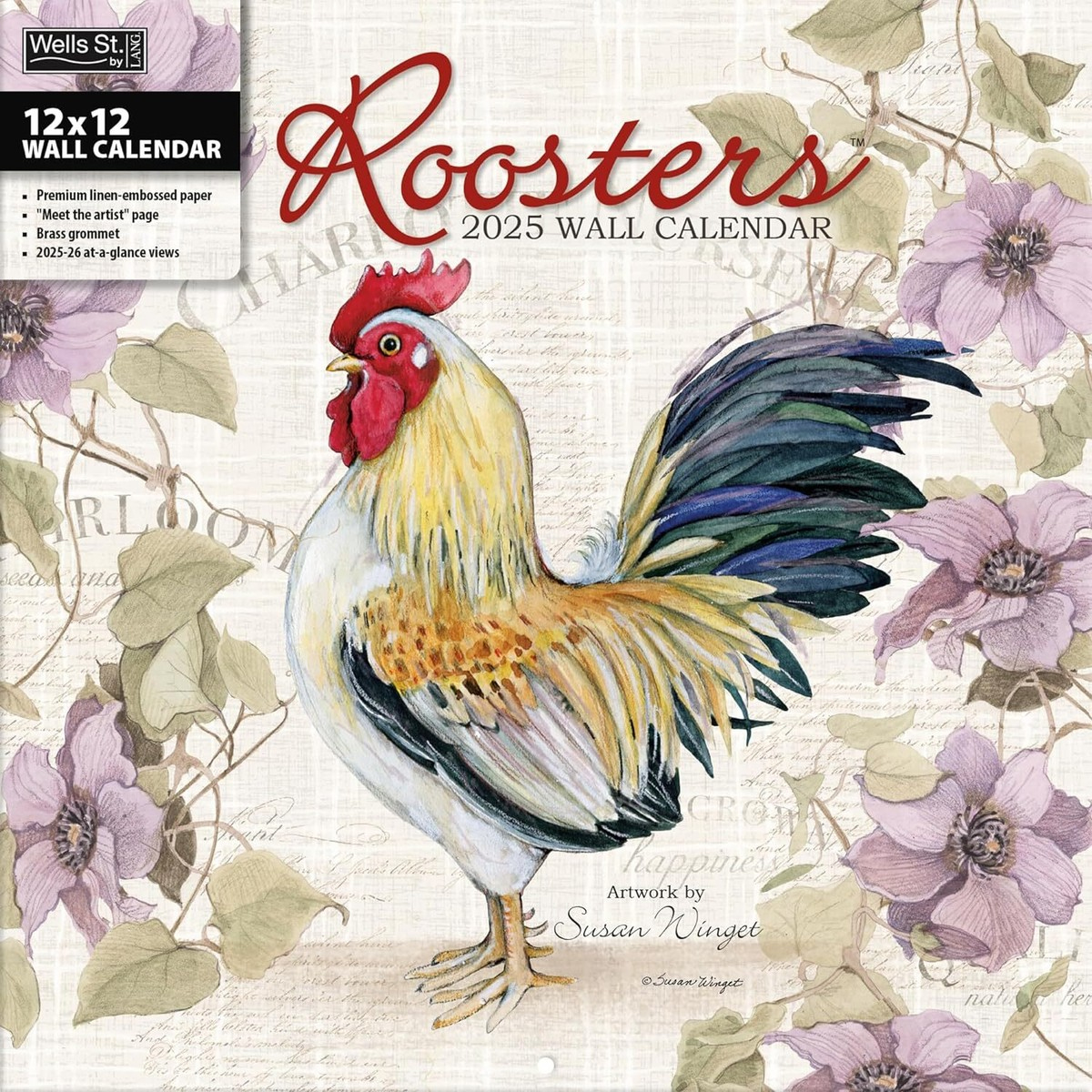 Roosters - 2025 Wall Calendar - Brand New - 01691 pertaining to Roosters 2025 Calendar Printable