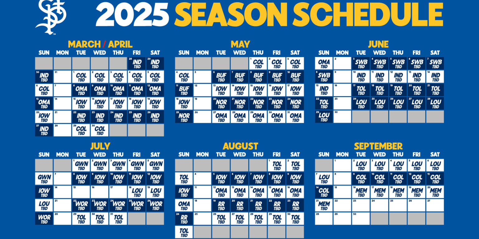 Saints Fifth Season As Twins Triple-A Affiliate Opens At Home in Pacific Coast 2025 Calendar Printable