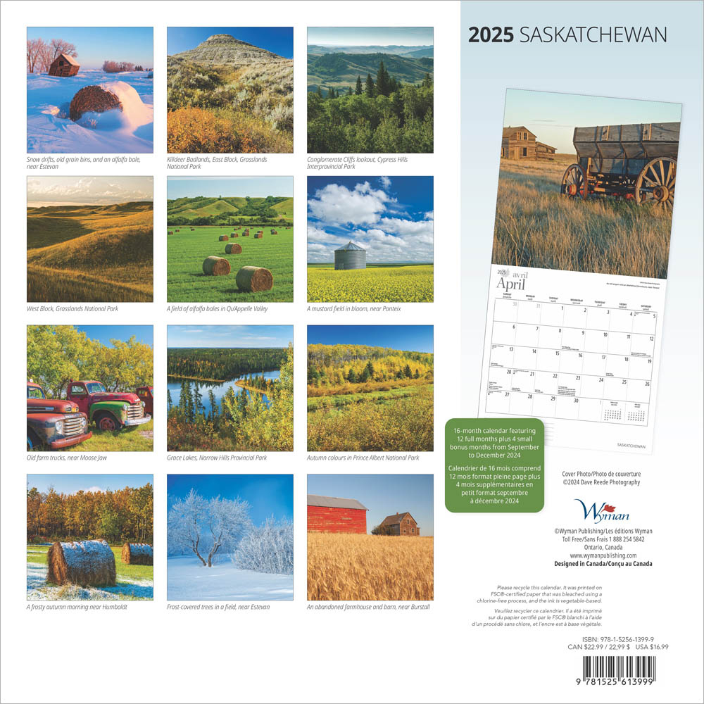 Saskatchewan | 2025 12 X 24 Inch Monthly Square Wall Calendar within Saskatchewan 2025 Calendar Printable