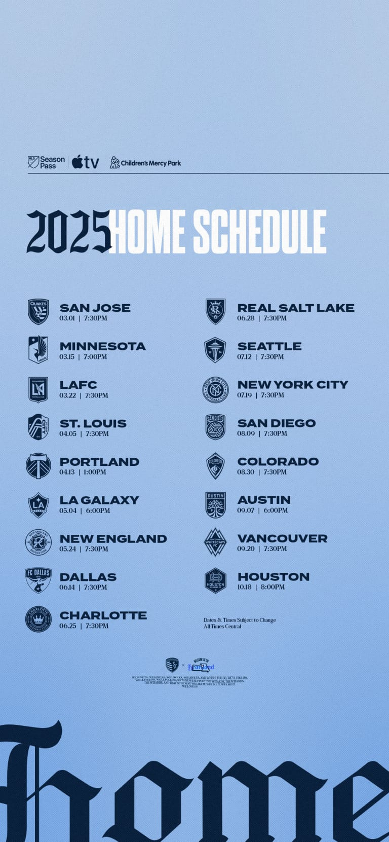 Schedule | Sporting Kansas City intended for MLS Sporting Kansas City 2025 Calendar Printable