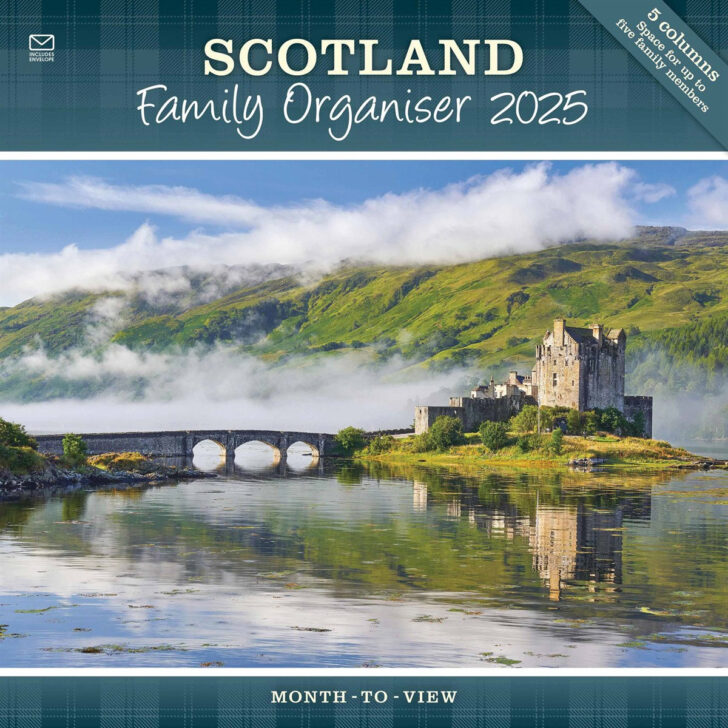 Scotland Family Organizer 2025 Calendar Printable