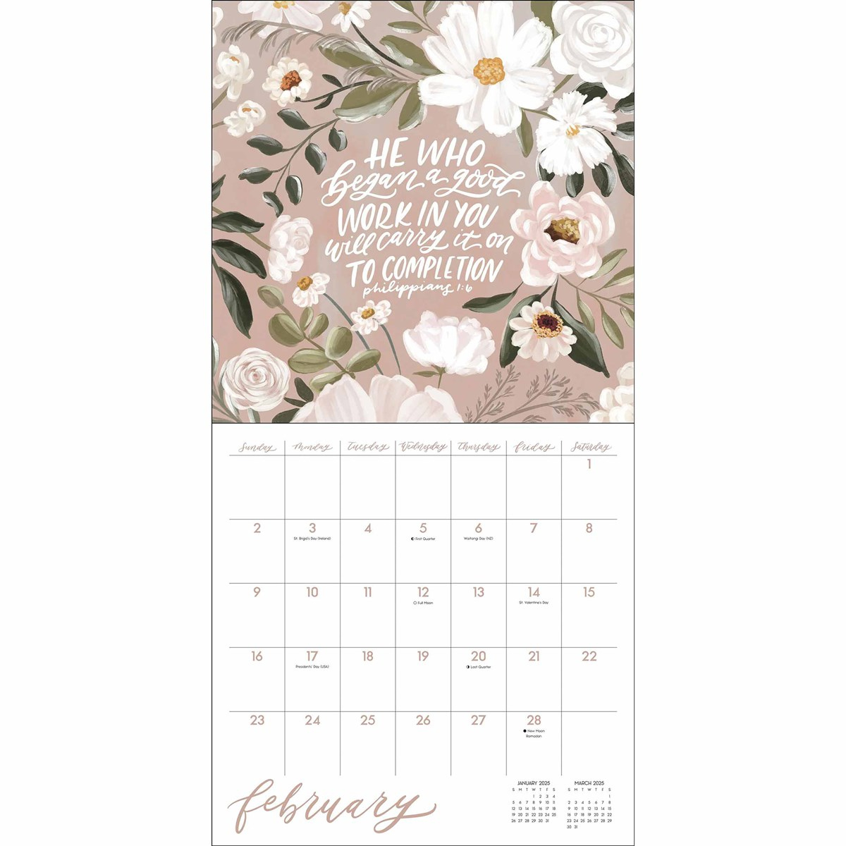 Scriptures &amp;amp; Florals Calendar 2025 inside Scriptures and Florals 2025 Calendar Printable