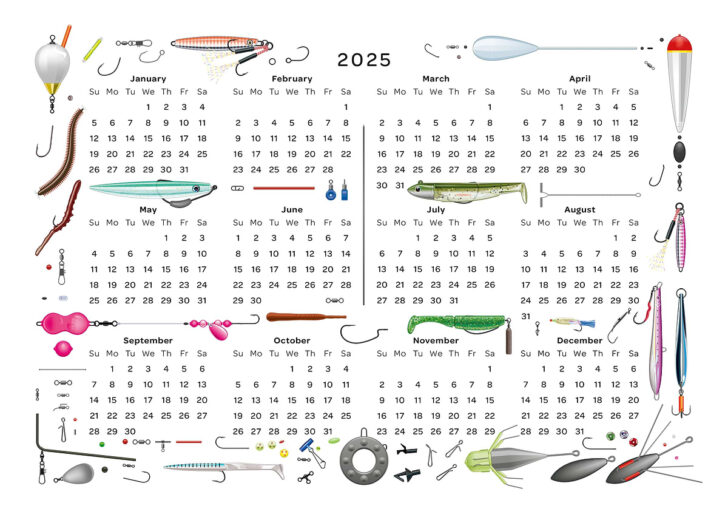 Anglers 2025 Calendar Printable