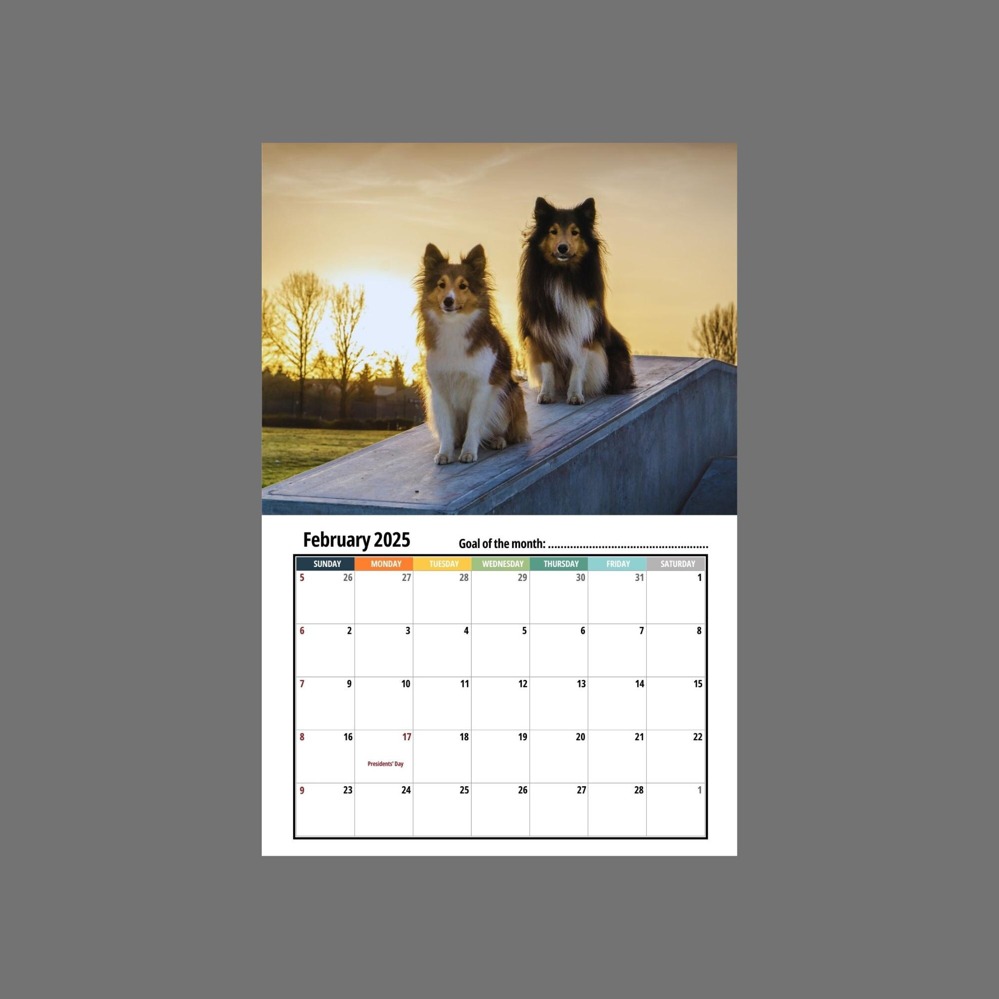 Shetland Sheepdog Wall Calendar 2025 - Etsy pertaining to Just Sheltie Puppies 2025 Calendar Printable