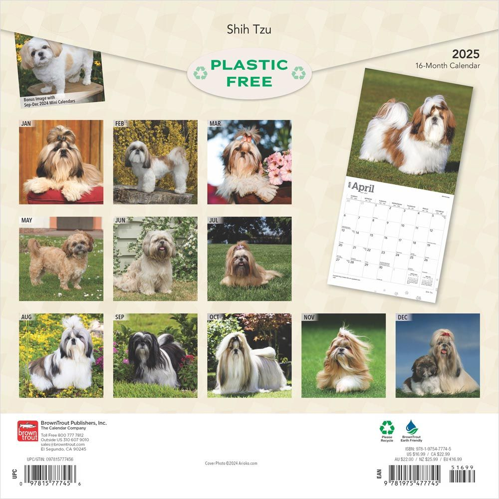 Shih Tzu Calendar 2025|Animal Den intended for Just Shih Tzu Puppies 2025 Calendar Printable