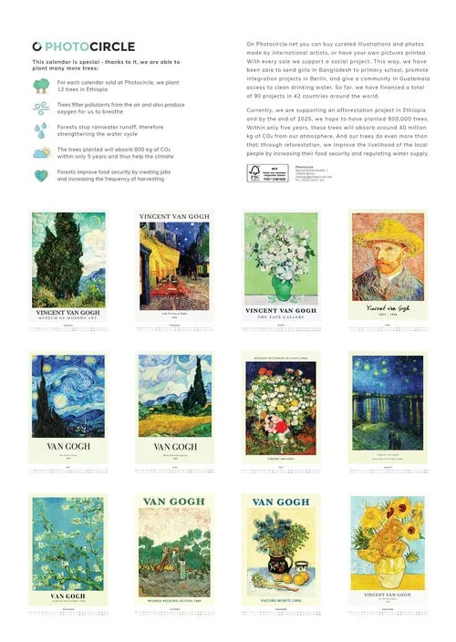 Shop The Van Gogh Exhibition Prints Calendar 2025 regarding Van Gogh 2025 Calendar Printable