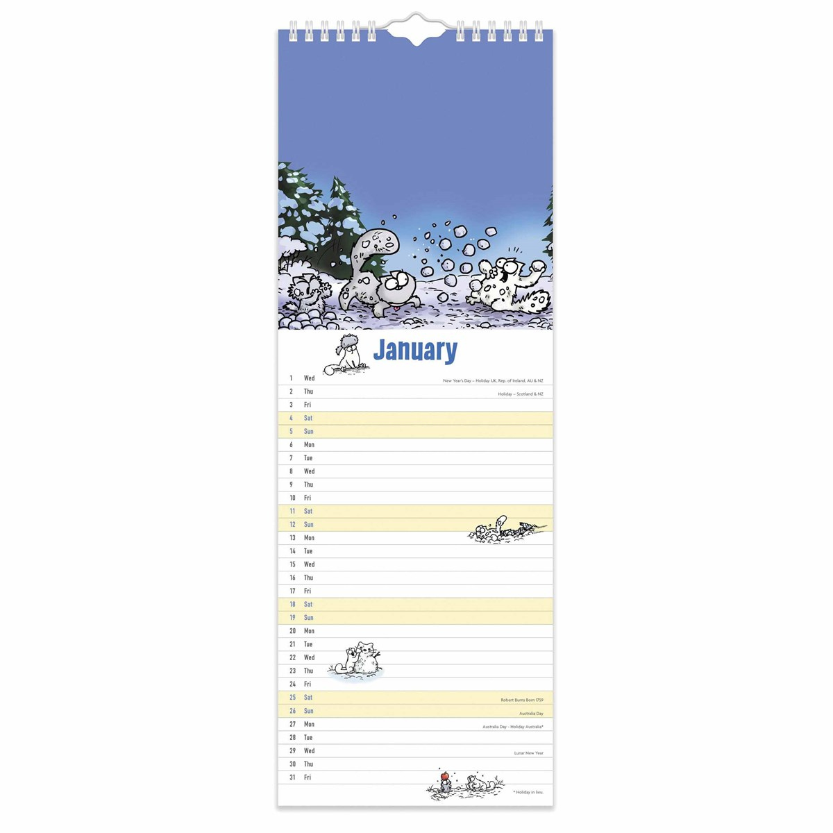 Simon&amp;#039;S Cat Slim Calendar 2025 regarding Simons Cat 2025 Calendar Printable