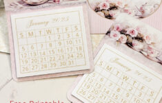 Simply Christmas: Free Printable 2025 Mini Calendars – Shabby Art for Free Small Printable Calendar 2025