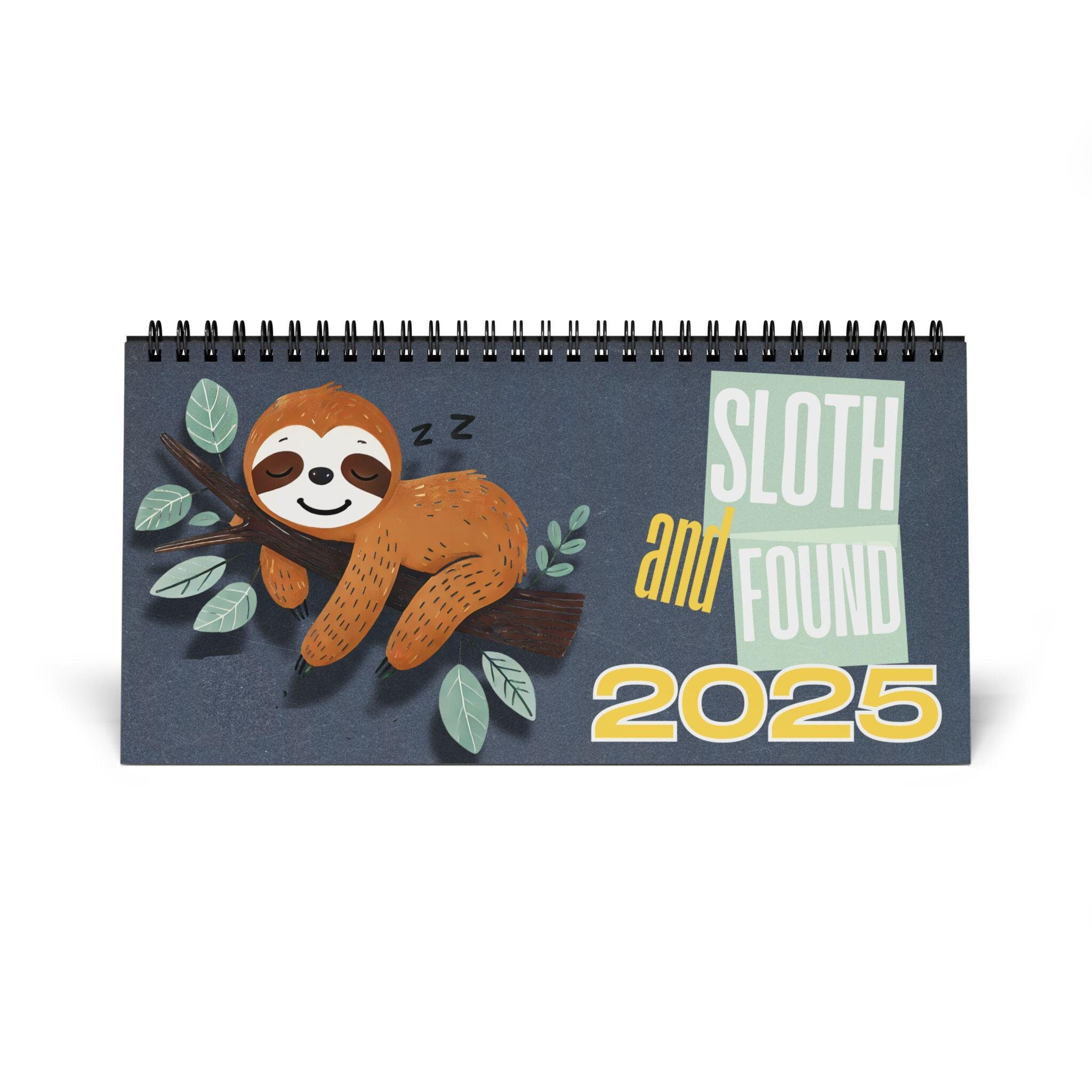 Sloth Desk Calendar 2025, Lazy Quote Cute Animal Planner, Funny within Sloth Life 2025 Calendar Printable