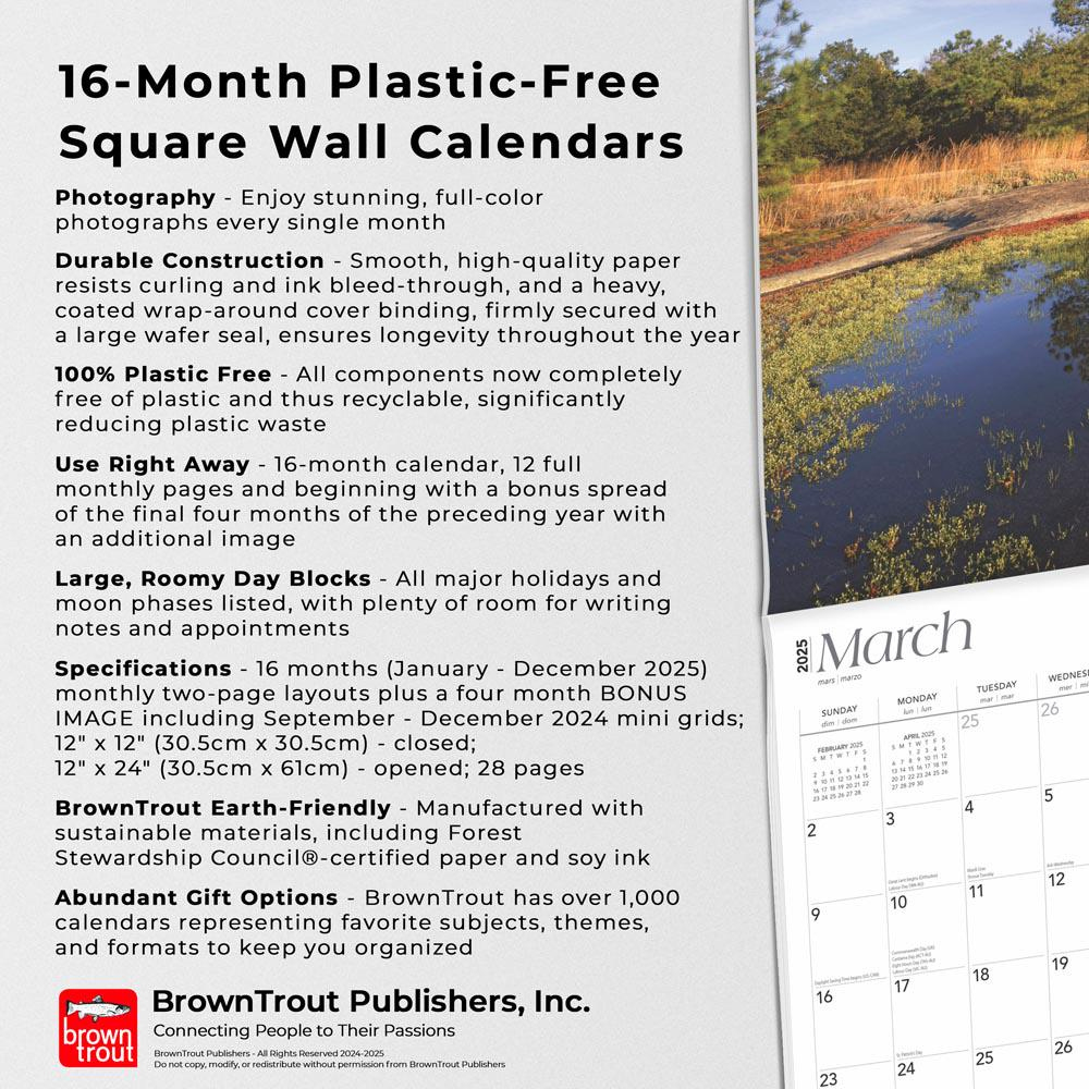 South Carolina Wild &amp;amp; Scenic 2025 12 X 24 Inch Monthly Square Wall for South Carolina Wild And Scenic 2025 Calendar Printable