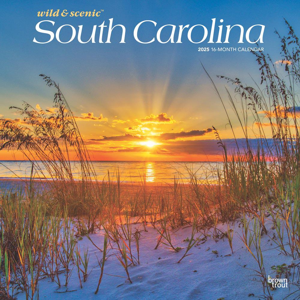 South Carolina Wild &amp;amp; Scenic 2025 12 X 24 Inch Monthly Square Wall within Kentucky Wild and Scenic 2025 Calendar Printable